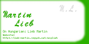 martin lieb business card